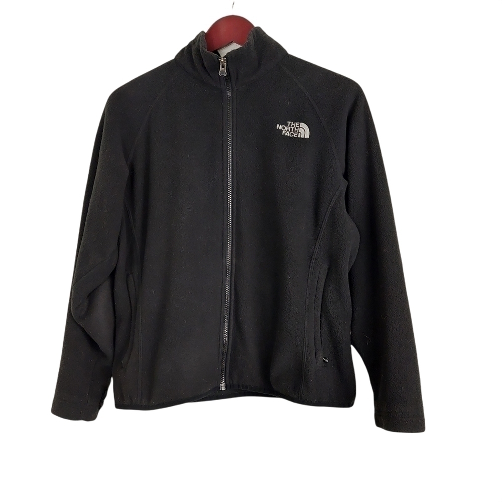 North Face Women’s Size S/P Black Fleece Jacket Long Sleeve Full Zip High Neck